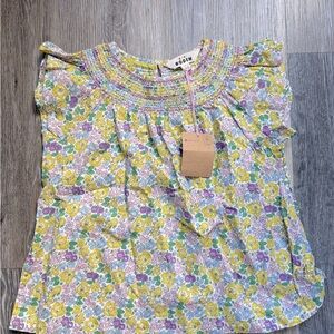 NWT Mini Boden Woven Smocked Top